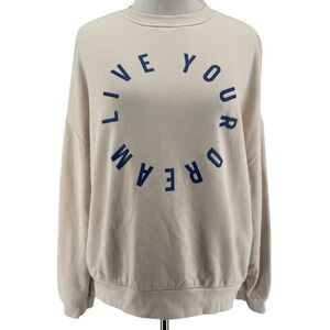 SOL ANGELES Women's Ivor Live‎ Your Dream Crewneck Sweatshirt Size Medium